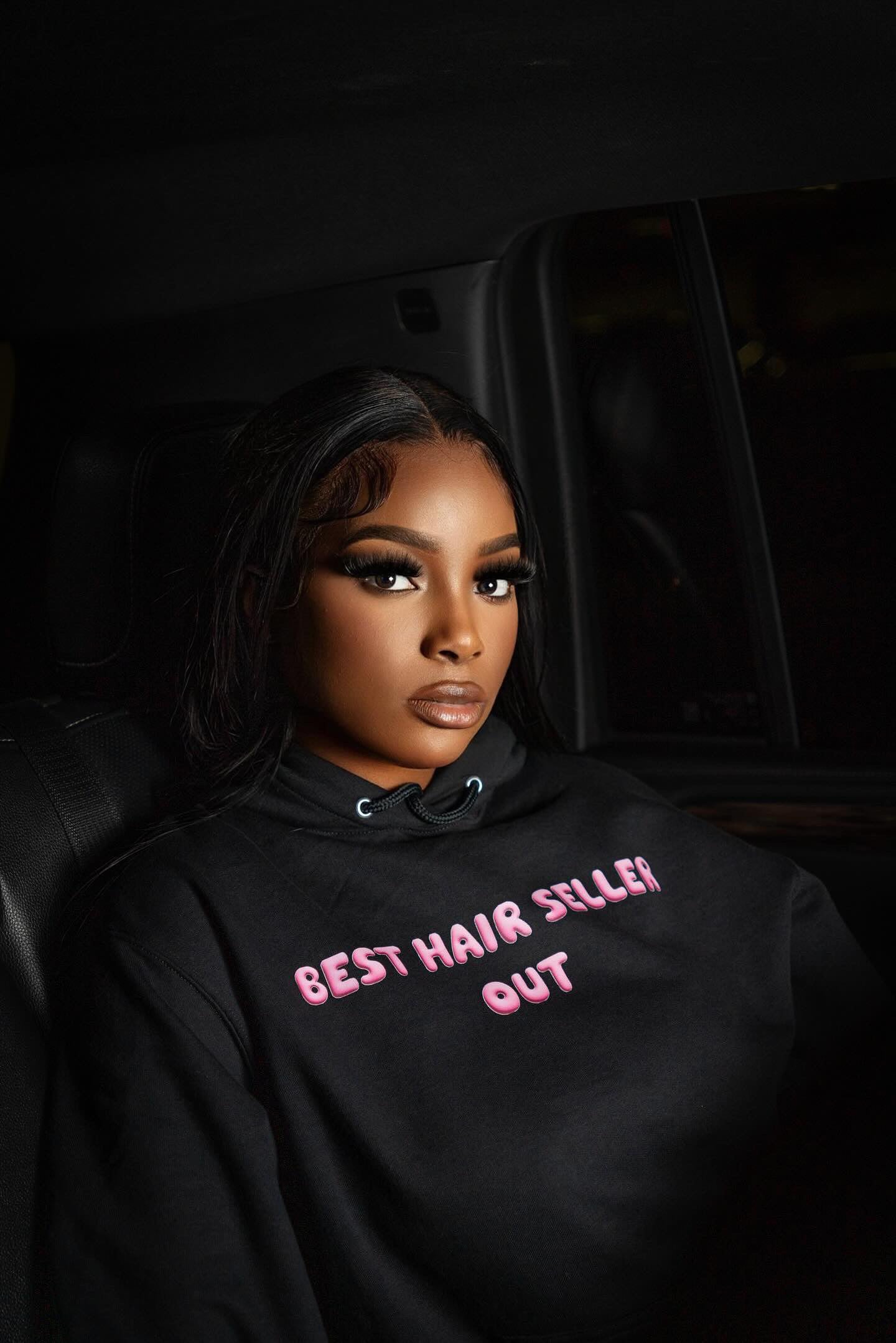 Best Hair Seller Out Pink Bubble Letter Hoodie